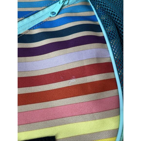 KAVU Rope Sling Backpack Brand EUC Rainbow Stripes FAST SHIPPING Colorful - Picture 4 of 9